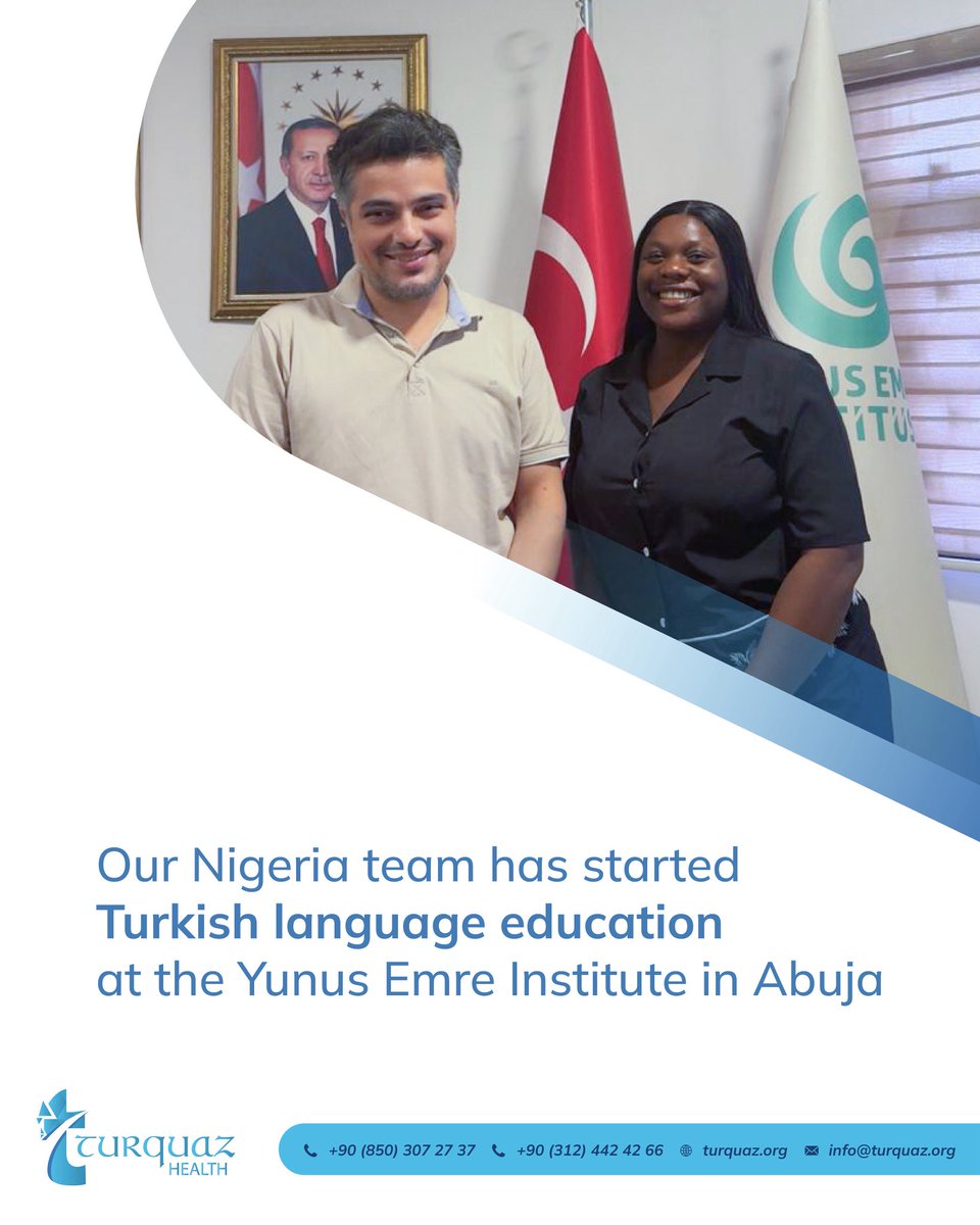 turquaz_health's tweet photo. Our Nigeria team has started Turkish language education at the Yunus Emre Institute in Abuja📝
#TurquazHealth
#Abuja
#Nigeria
#Turkiye https://t.co/bjTAZEXFNf