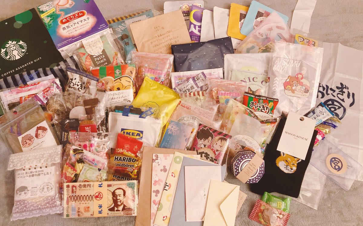 TN99hq's tweet image. 届いた！たくさんありがとうございました☺️梱包後にいただいたものはお腹すきすぎてその場でいただきました✌️