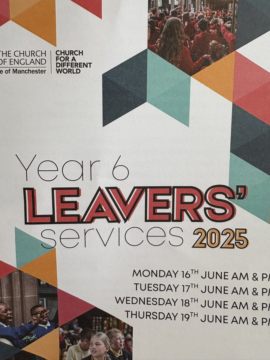 We’re all excited to be at Manchester Cathedral for the annual Y6 leavers’ service. <a href="/DioManchester/">Diocese of Manchester</a>