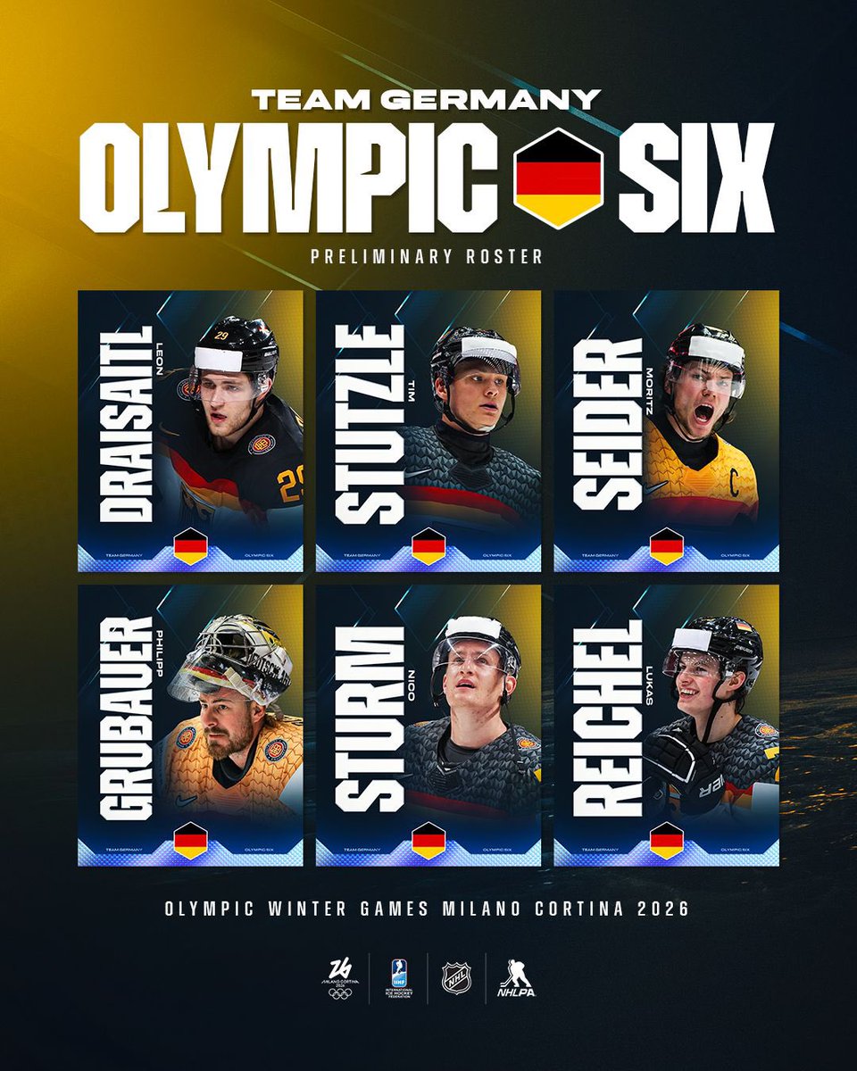 Leon leading the way 🇩🇪

<a href="/deb_teams/">Deutscher Eishockey-Bund</a> reveals its first 6 heading to the 2026 Olympics 🔥