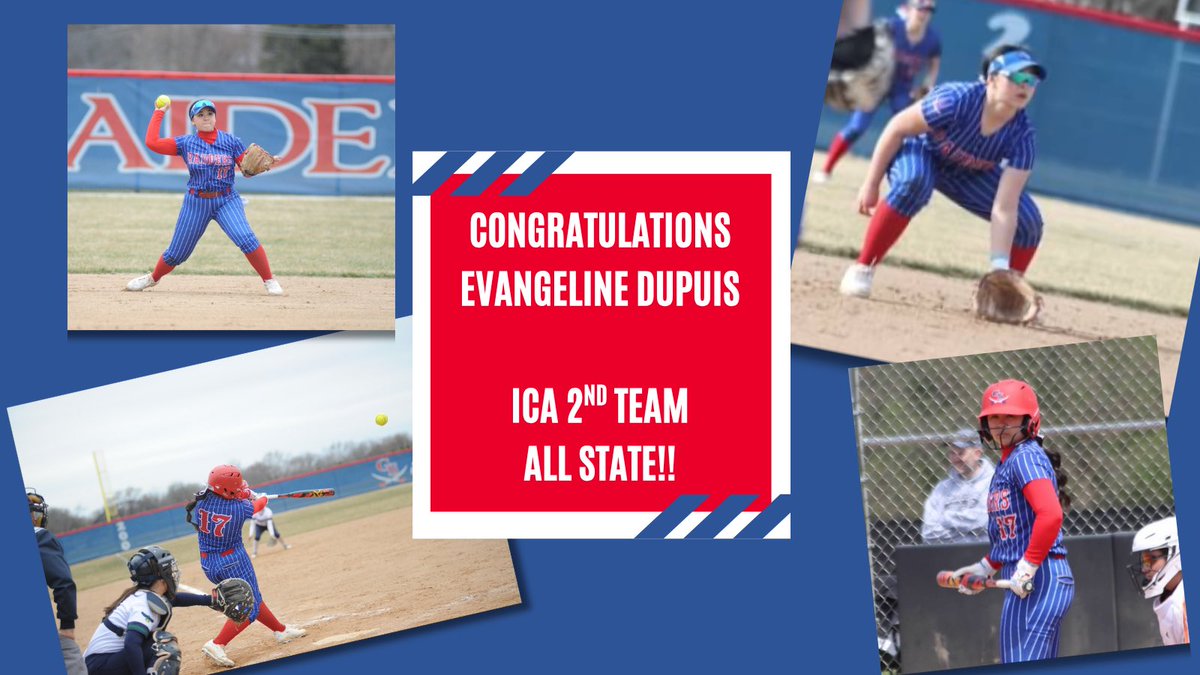 GS_Softball's tweet image. Raider softball is excited to announce Evangeline Dupuis earned 2nd Team All State for the 2025 season!! We are so proud of you E!!! #HypeMeUp