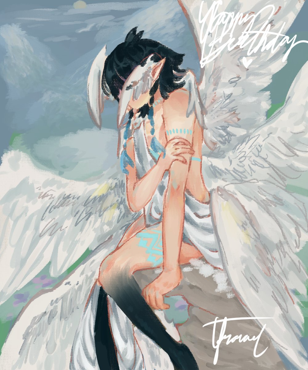 turtluxium's tweet image. "Barbatos was quite the timid God upon ascension. We thought we'd paint him, as a form of respect and everything, but we could not get him to face the painter without getting shy."
-Gunnhildrs
#Venti #happybirthdayventi #art #digitalart #GenshinImpact #barbatos #fanart