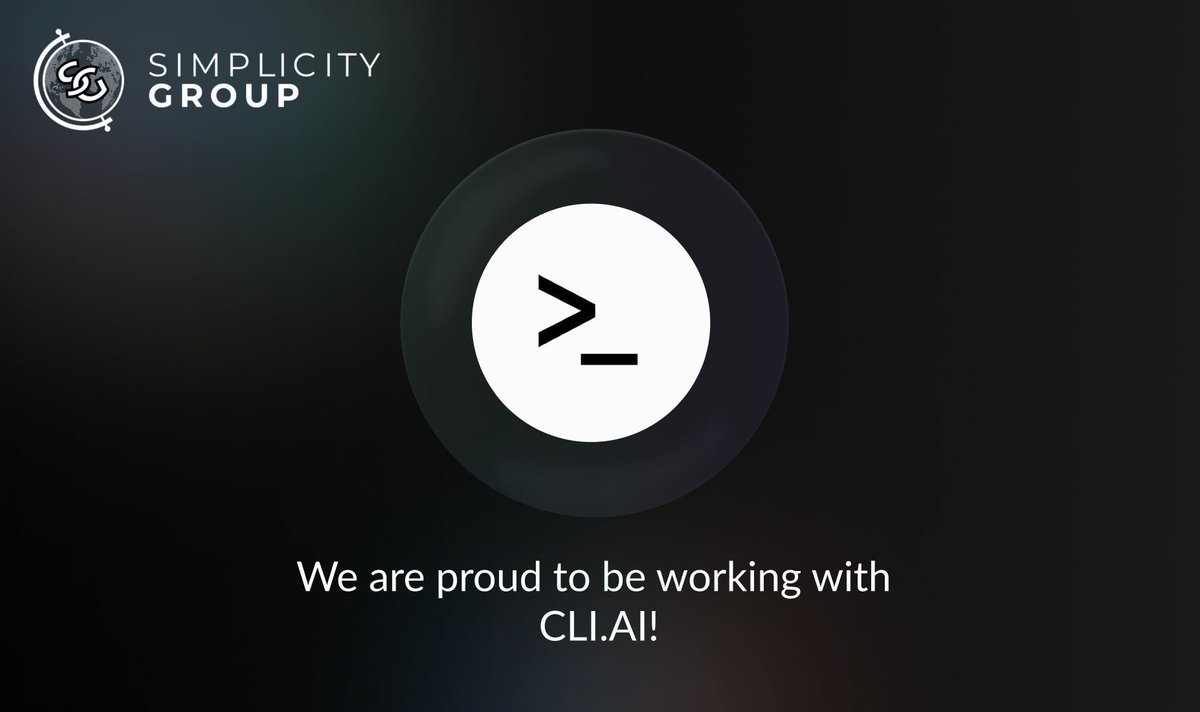SimplicityWeb3's tweet photo. Super excited to announce our strategic advisory role with @CLI_App!

CLI is building permissionless cloud compute and infrastructure for AI and Web3.

We’re diving in to help build a sustainable future for $CMD:

🔹 Ensure liquidity and access
🔹 Token flywheel design to help $CMD thrive long-term
🔹 Solana ecosystem growth through key intros across APAC and Balkan Superteams

Let’s get to work.