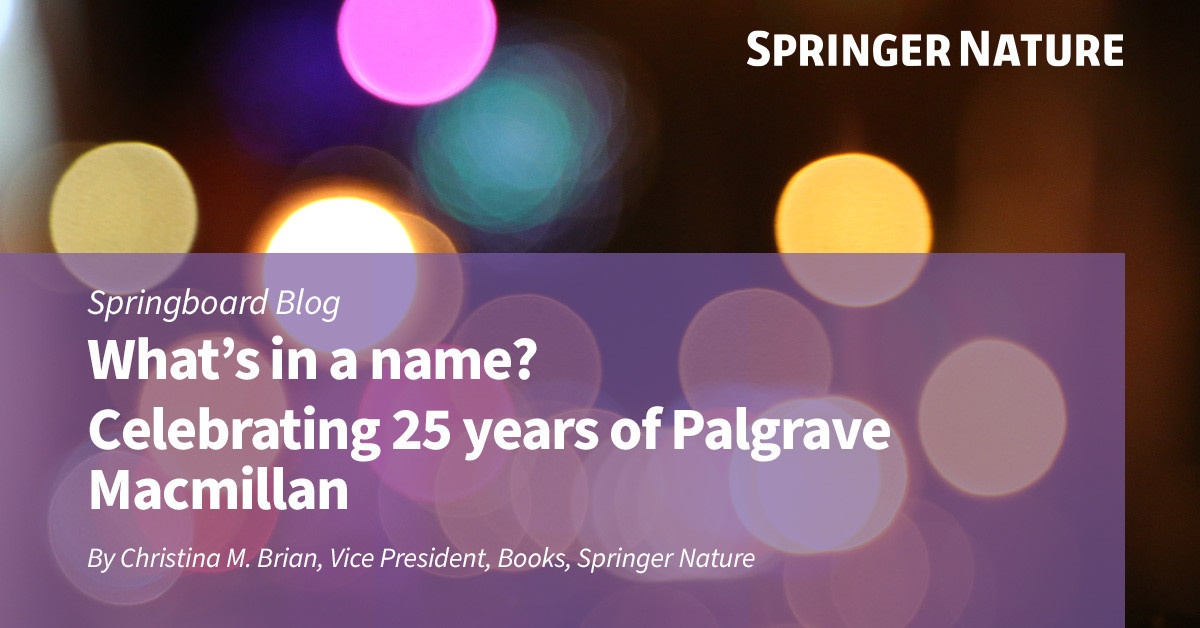 2025 marks 25 years since Palgrave Macmillan revived the Palgrave name, continuing a long Macmillan tradition of publishing leading thinkers in Humanities, Social Sciences &amp; Business 🎉. We caught up with Christina Brian, VP, Books: bit.ly/4kDPFHk.