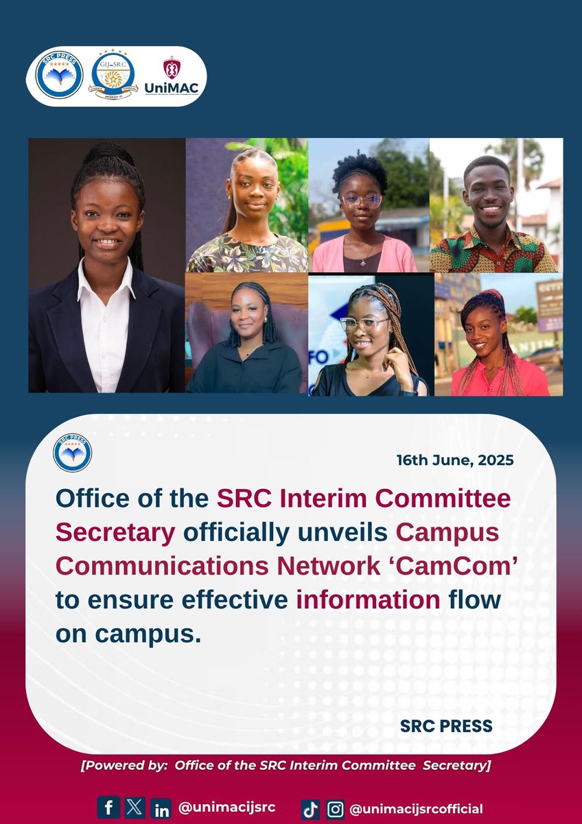 UnimacijSrc's tweet image. 📌📌📌📌📌

What you need to know.
The Network, originally established in March serves as a common platform for secretaries of halls, clubs and associations where information sharing on campus is coordinated.

More here 👇🏽👇🏽👇🏽👇🏽
unimacijsrcpress.wordpress.com/2025/06/16/src…