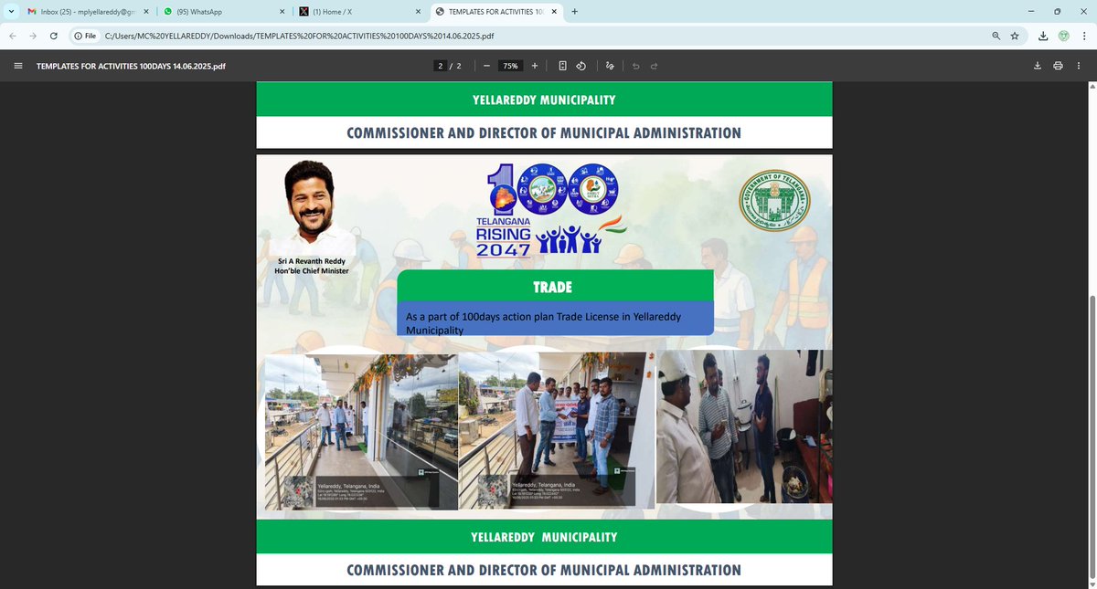 MplYellareddy's tweet photo. Verification of trade license @cdmatelangana @TelanganaRising @SBMU_Telangana #TG100DaysActionPlan https://t.co/0TLpEdbvuN
