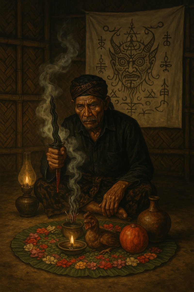 “Ritual pemanggilan jin bukan sekadar mantra &amp; sesaji. Kadang memang berhasil,keinginanpun terkabul. Tapi yg jarang diceritakan adalah bayarannya: kematian mendadak, gangguan astral dan hidup yg tak pernah tenang lagi.”

Ritual Dukun Sunda
A Thread
#FilmJalanPulang #JalanPulang