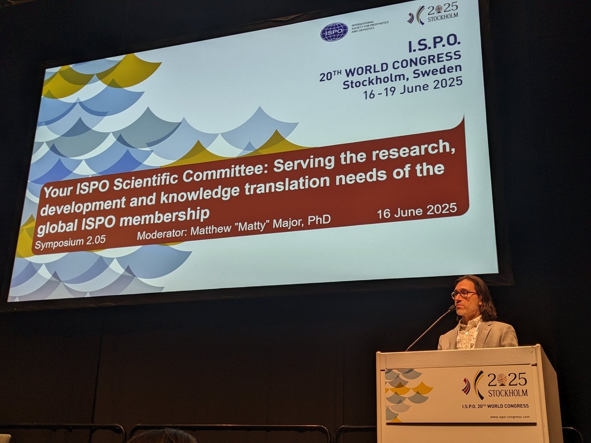 At the ISPO World Congress in Stockholm and about to update on the work we've done as the International Scientific Committee over the past couple of years.