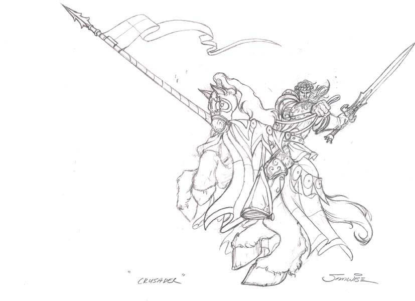 1212) Les Croisés - Warcraft III

Ce héros Humain a été supprimé suite à l'alpha du jeu. Son modèle a été repris pour les Chevaliers.
Parmi ses capacités, il avait plusieurs sceaux qui donnaient aux unités alliées des bonus de dégâts ou encore de défense. #Warcraft