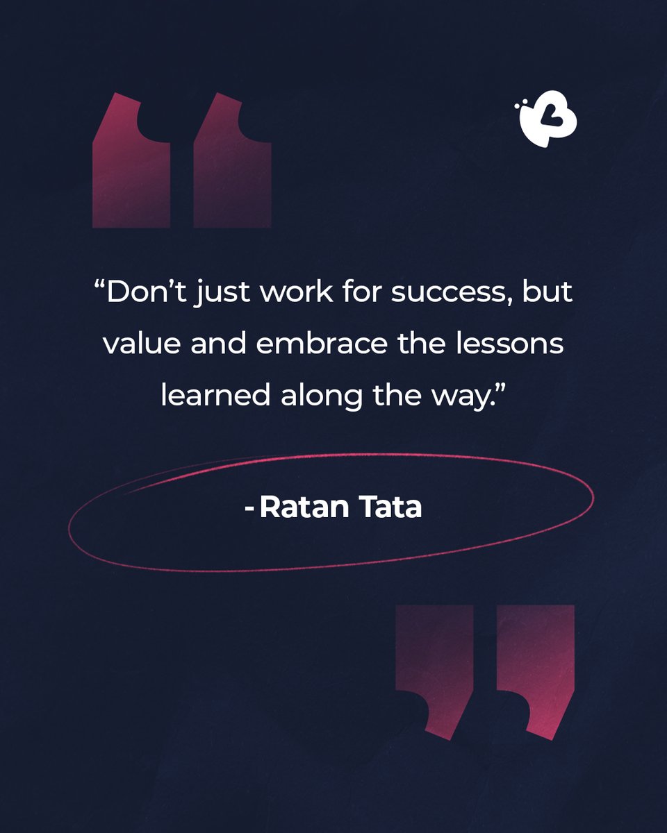 kreditbee's tweet photo. Success is a milestone. Growth is the journey.
Take a leaf from Ratan Tata’s wisdom - every step, even the tough ones, has value.

#KreditBee #KreditBeeApp #KreditBeeIndia #KreditBeeHainNa #KBQuote #QuoteOfTheWeek #UserFriendlyApp

[KreditBee, KreditBee App, KreditBee India, KreditBee Hain Na, KB Quote, Quote Of The Week, User Friendly App]
