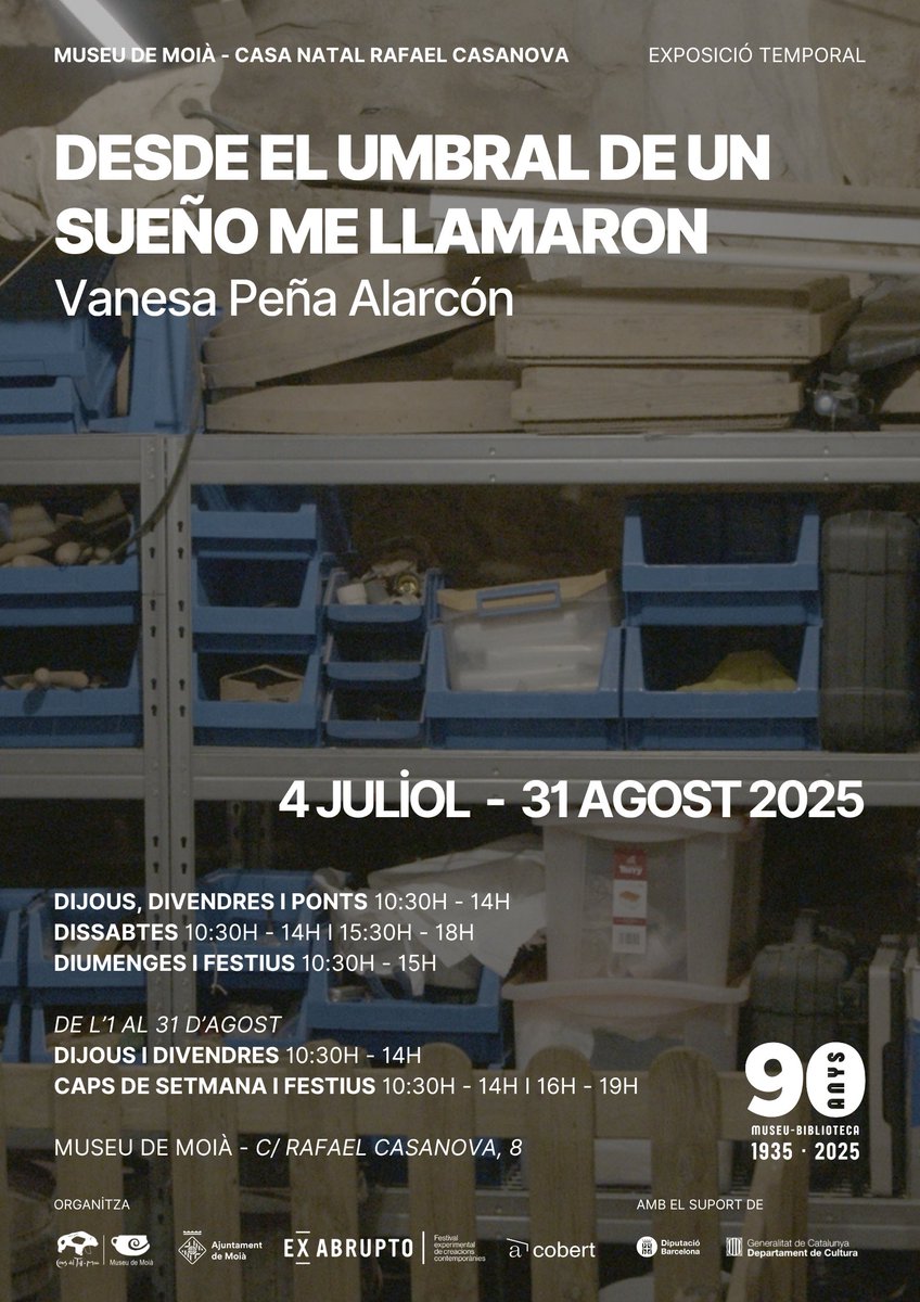 Coves del Toll (@covesdeltoll) on Twitter photo 🗣️ L’artista Vanesa Peña Alarcón presenta al Museu de Moià el resultat de la seva residència a l’espai de pensament crític i creació artística <a href="/acobert_/">acobert</a> dins el projecte Non Terrae Plus Ultra, en el marc del festival experimental de creacions contemporànies <a href="/exxabrupto/">Ex Abrupto</a> 🗣️ L’artista Vanesa Peña Alarcón presenta al Museu de Moià el resultat de la seva residència a l’espai de pensament crític i creació artística <a href="/acobert_/">acobert</a> dins el projecte Non Terrae Plus Ultra, en el marc del festival experimental de creacions contemporànies <a href="/exxabrupto/">Ex Abrupto</a>