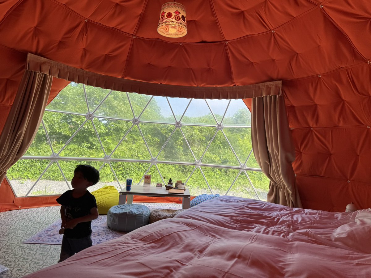 R1595R's tweet photo. グランピング来てる🏕 https://t.co/KzSYFwogrc