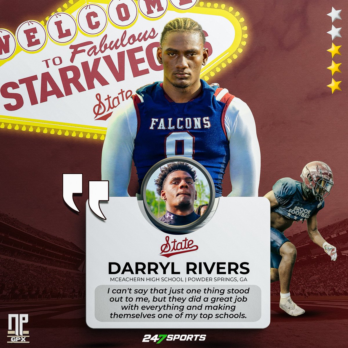 Darryl Rivers (<a href="/trezrivers/">Darryl “Hawk” Rivers</a>), the class of 2026 <a href="/247Sports/">247Sports</a> 3⭐️ defensive end from McEachern High School (Powder Springs, GA), visits with Steve Robertson about his weekend visit to Mississippi State. #HailState 

247sports.com/college/missis…