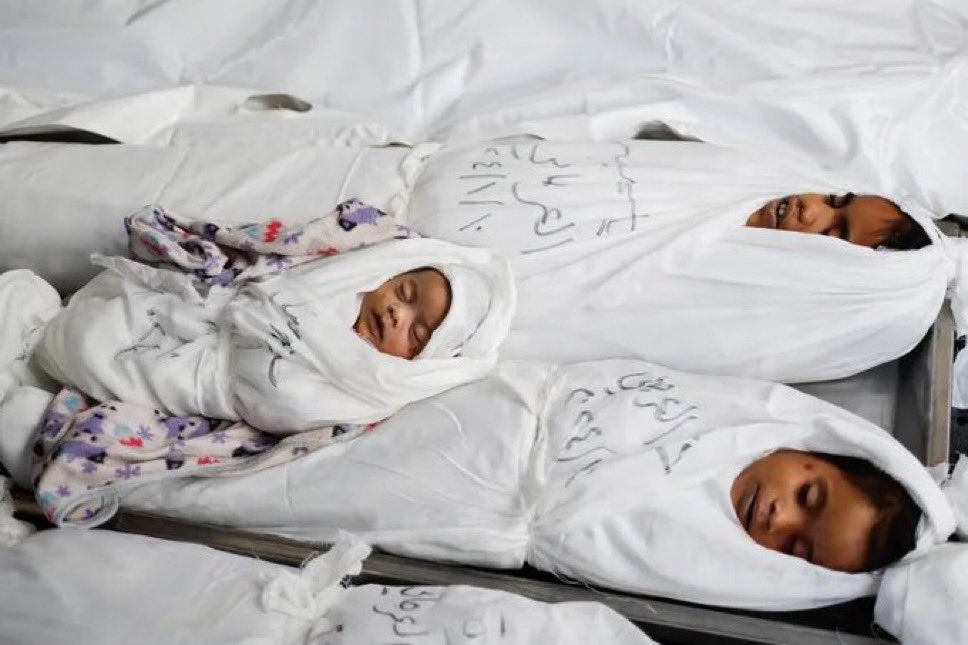 m_master92's tweet photo. @DonaldTrumpAOCC Gaza children killed in Israeli shelling https://t.co/wNsvLiOnZA