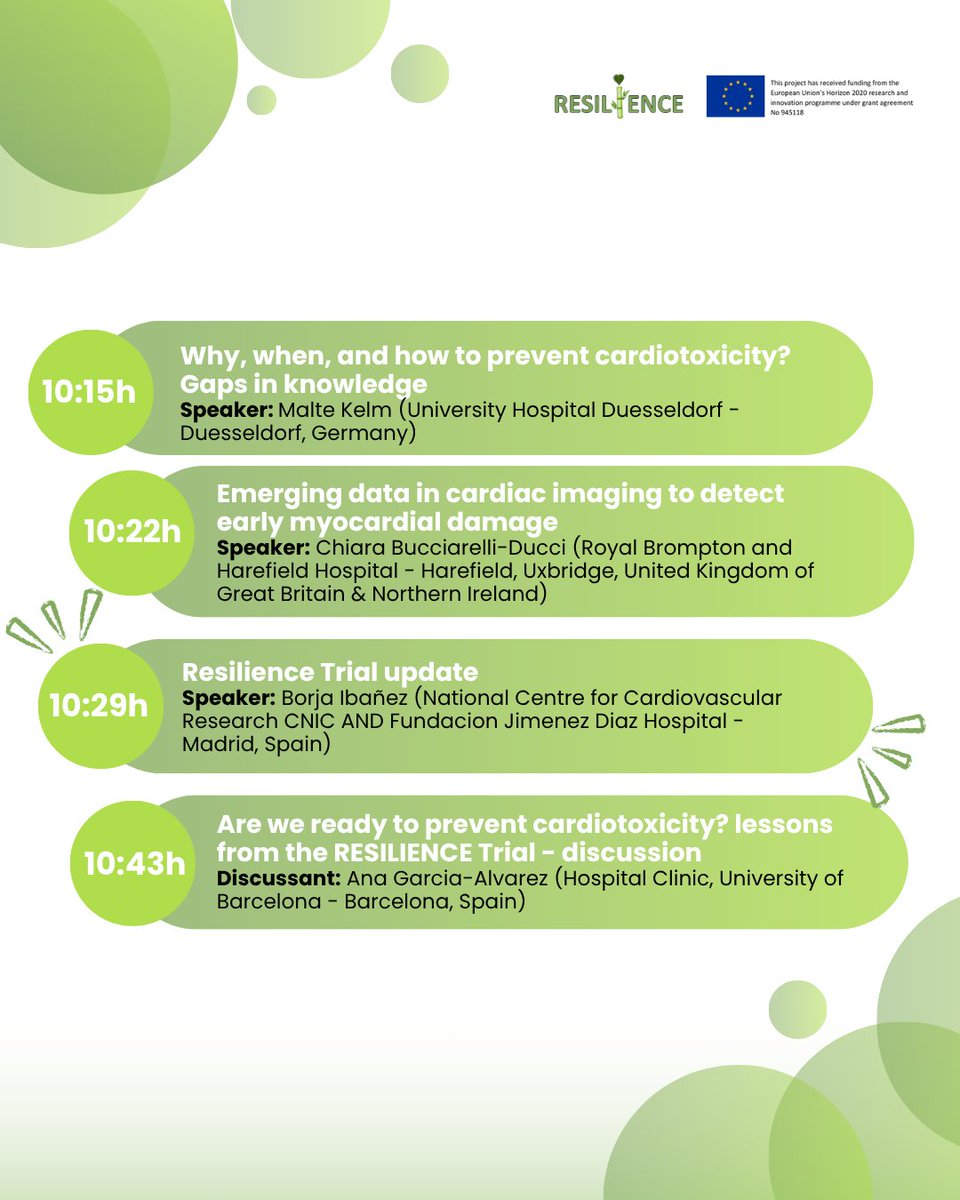 RESILIENCE H2020 (@resilienceh2020) on Twitter photo 🗓️ El próximo 20 de junio, el Dr. Borja Ibáñez representará al proyecto #RESILIENCE en el simposio “Cardiovascular Toxicity Prevention” que se celebrará en Florencia, en el marco de una de las citas más relevantes de la cardio-oncología internacional.
#CNIC 🗓️ El próximo 20 de junio, el Dr. Borja Ibáñez representará al proyecto #RESILIENCE en el simposio “Cardiovascular Toxicity Prevention” que se celebrará en Florencia, en el marco de una de las citas más relevantes de la cardio-oncología internacional.
#CNIC