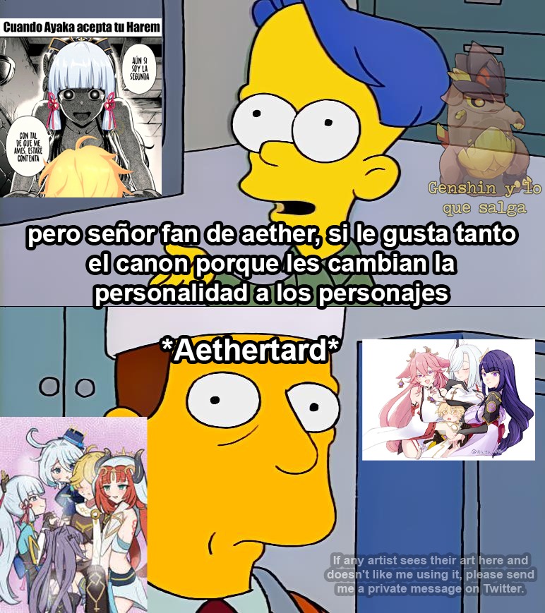 Gojo_Posting's tweet photo. Siempre lo he dicho, aquí le damos a todos por igual y los aethertard no son una excepción, solo que no lo hago mucho porque es básicamente decir lo que todo el mundo ha dicho XD
#genshin #GenshinImpact #aether #ayaka #harem https://t.co/DAU5VSA9Er