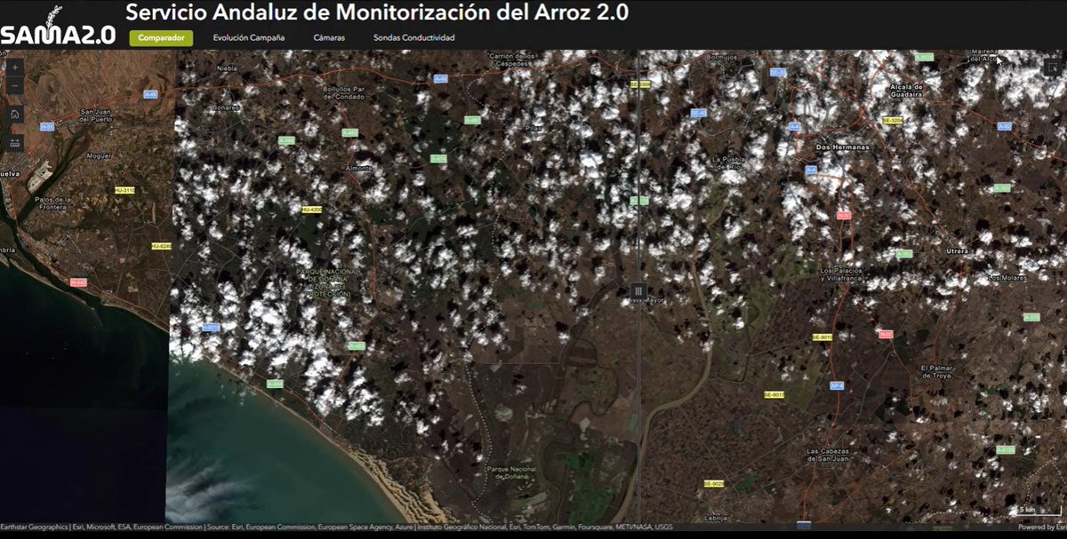 sama20ioteu's tweet photo. 🛰️🗺️🌾 Los #arroceros han conocido el #geovisor de #SAMA20, una herramienta que les permite ver sus parcelas, compararlas en tiempo real con años anteriores y anticiparse en la toma de decisiones para llevar a cabo los tratamientos necesarios https://t.co/tMfLHMAkJB