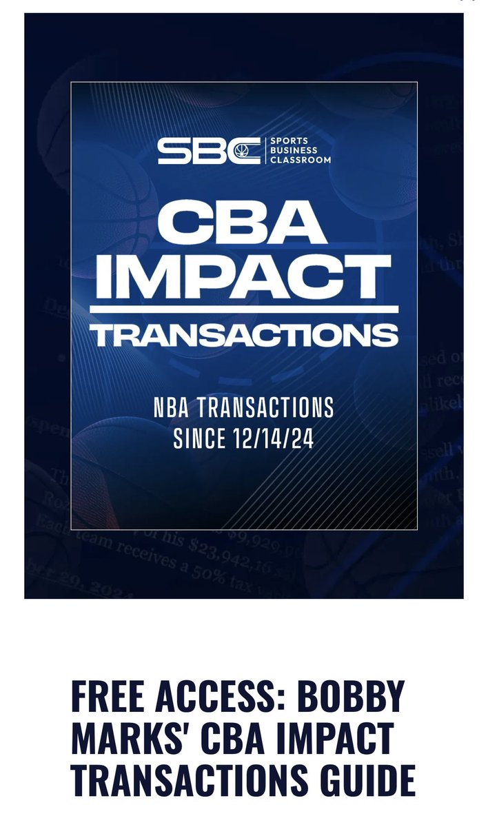 We will continue adding transactions and the CBA implications throughout the 2025 offseason.

Click on 

sportsbusinessclassroom.com

It’s free!!