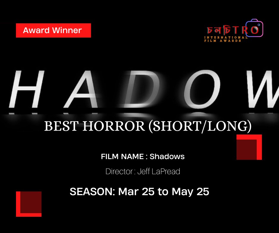 🩸 Chills That Won the Crown
Congrats to the Best Horror Film winner at Chalachitra International Film Festival! You turned fear into art and left us breathless in the dark. 👻🏆