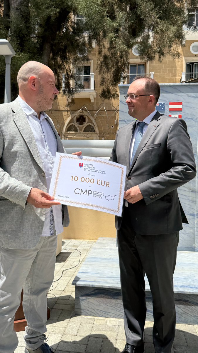 UNDPCY's tweet image. The Committee on Missing Persons in Cyprus - CMP received a donation of €10,000 from the Government of the Slovak Republic.

Read more about this contribution here➡️ linkedin.com/feed/update/ur…