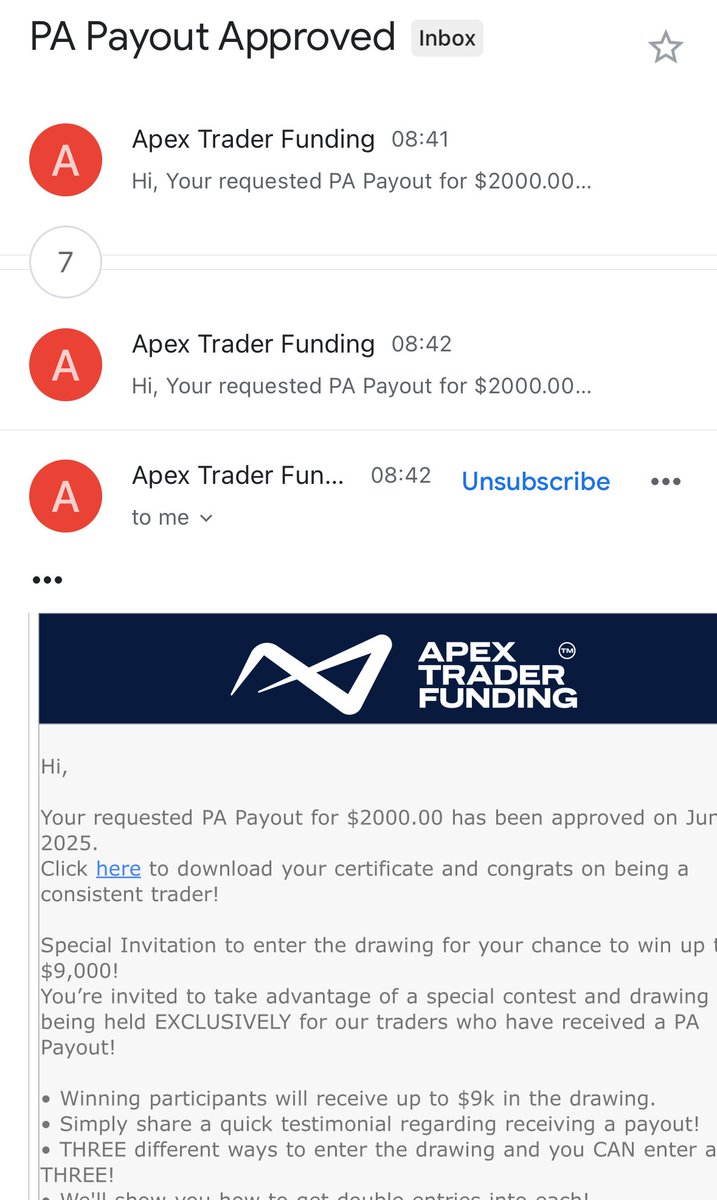 CharlotteDIPS's tweet photo. Yay!

My first payout with Apex

I sent compliance details to complete review, requested payout then 2 days later approved!

#trading #scalping https://t.co/f5nXT4QYei