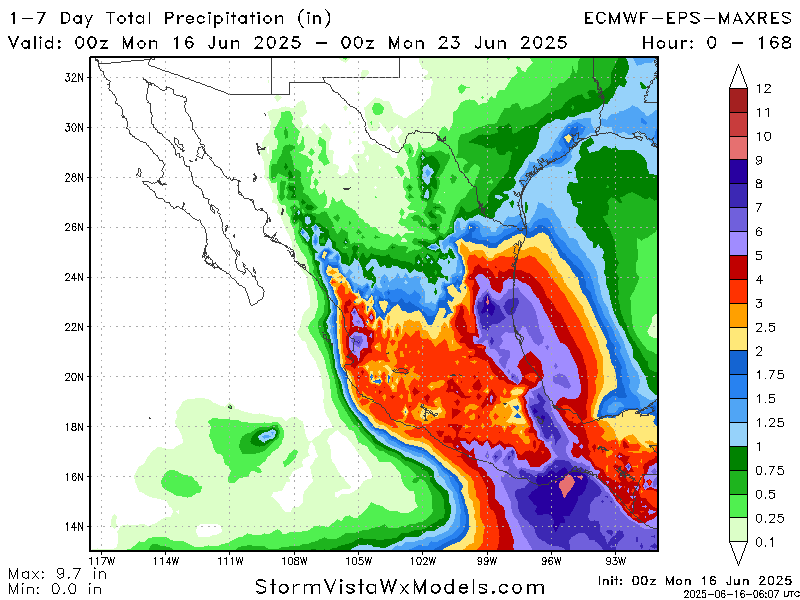 The Atlantic continues to start the season on a calm note. The Pacific may see its 5th named storm this week, however, and it will combine with a disturbance to bring heavy rain to #Mexico. Details on that and a preview of the rest of June: theeyewall.com/tropical-distu…