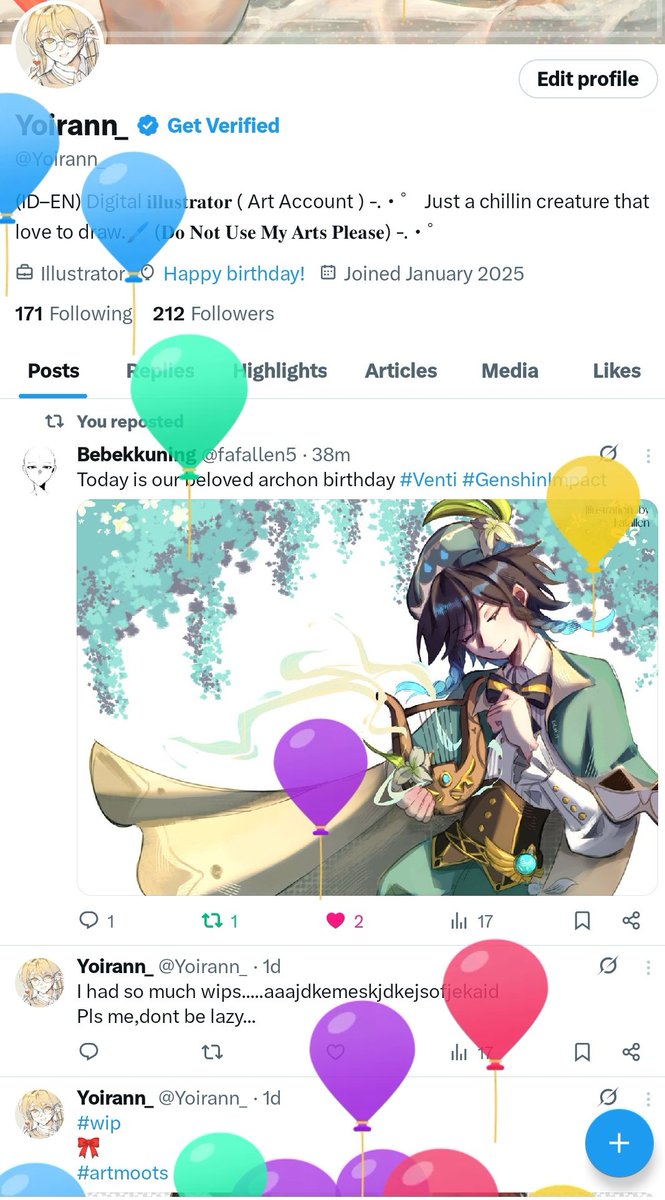 Yoirann_'s tweet photo. Baloooooonns🌚🎉✨
Its also Ventis bday😎✌ https://t.co/Tw3o7bVNzf