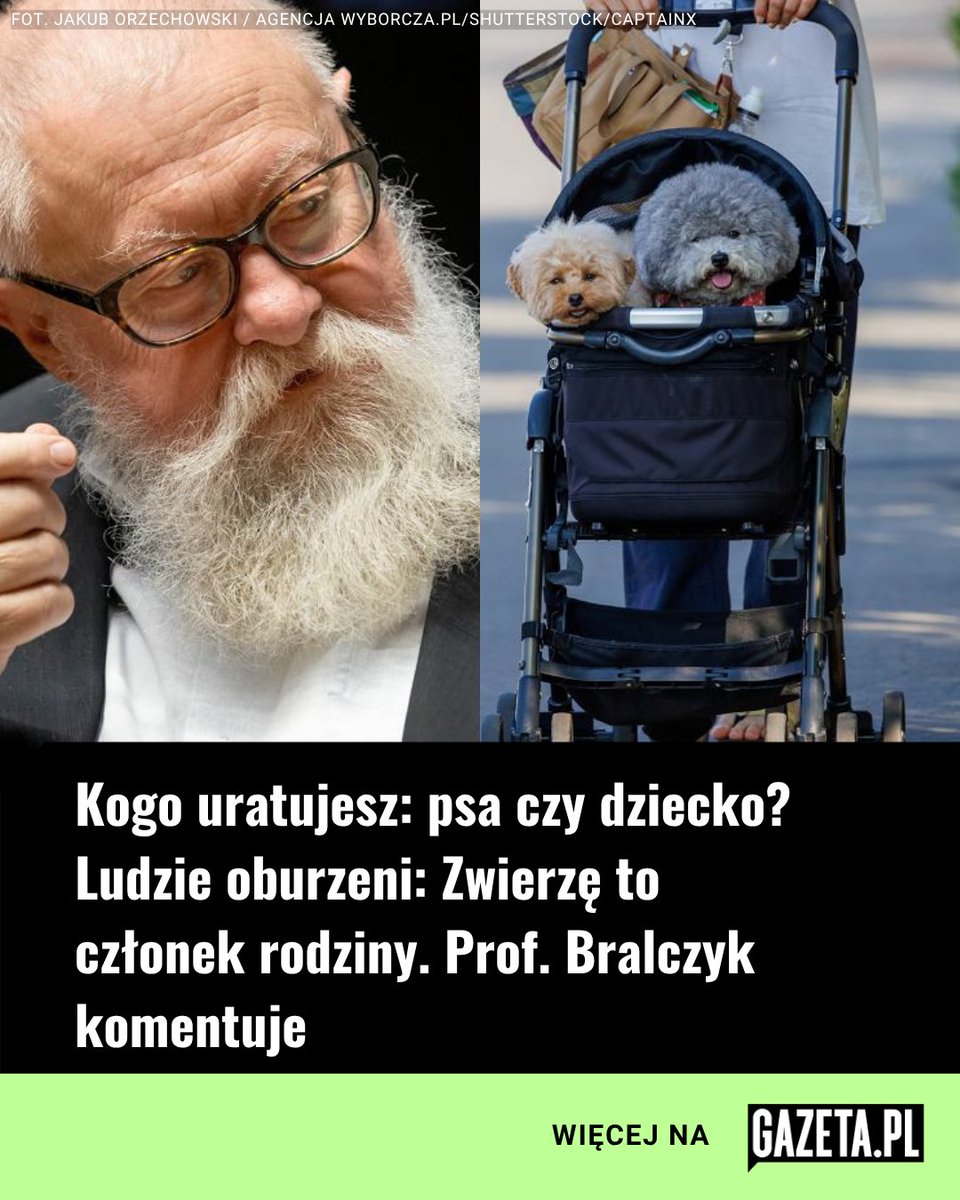 "Jeśli znajdę się w ekstremalnej sytuacji i będę musiała wybrać między  swoim psem a cudzym dzieckiem, wybiorą uratowanie dziecka" - oznajmiła  tiktokerka, a wśród internautów wybuchła burza. Poprosiliśmy o komentarz  prof. Bralczyka
edziecko.pl/rodzice/7,7936…