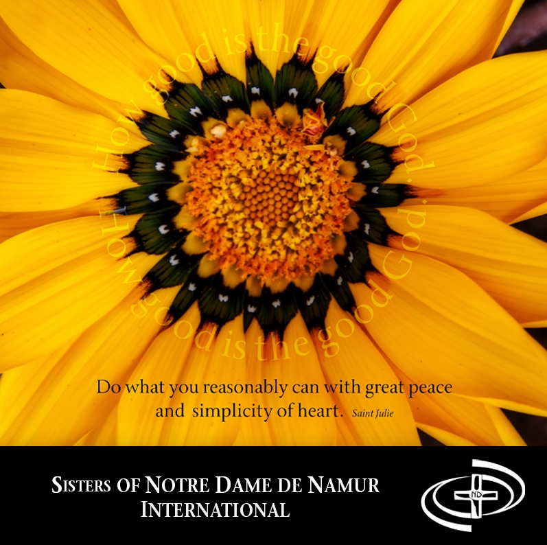 June 16 "Do what you reasonably can with great peace and simplicity of heart." Saint Julie Billiart