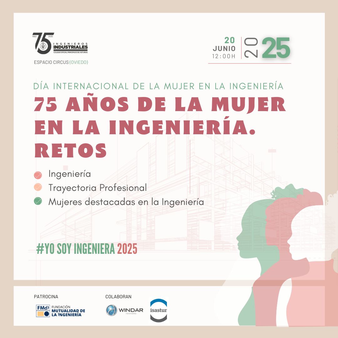 Este viernes ¡No te pierdas la jornada “75 años de la Mujer en la Ingeniería. RETOS”!
📍 Oviedo | 🗓 20 de junio de 2025 | 🕛 12:00 h | Espacio Circus 

¡Nos vemos!
🔗 Inscríbete aquí: buff.ly/Y2JtBOj 

#coiias #MujerSTEAM #DíaDeLaMujerEnLaIngeniería