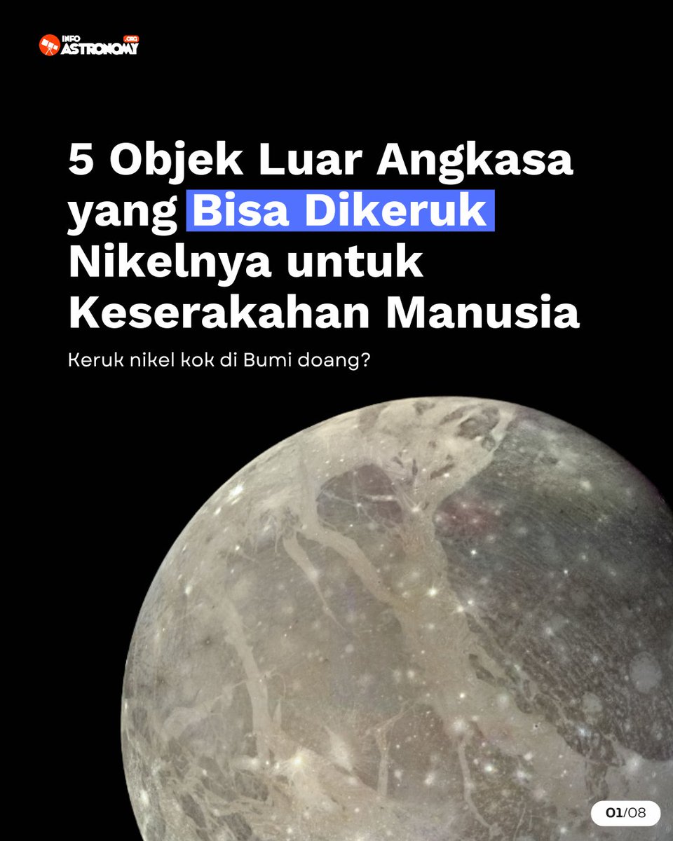 Kamu serakah? Pengin keruk sebanyak-banyaknya sumber daya alam untuk kekayaan pribadi atau keluarga tujuh turunan? Bumi aja nggak cukup untukmu.

Ini 5 objek luar angkasa yang bisa kamu keruk!

Utas. 🧵