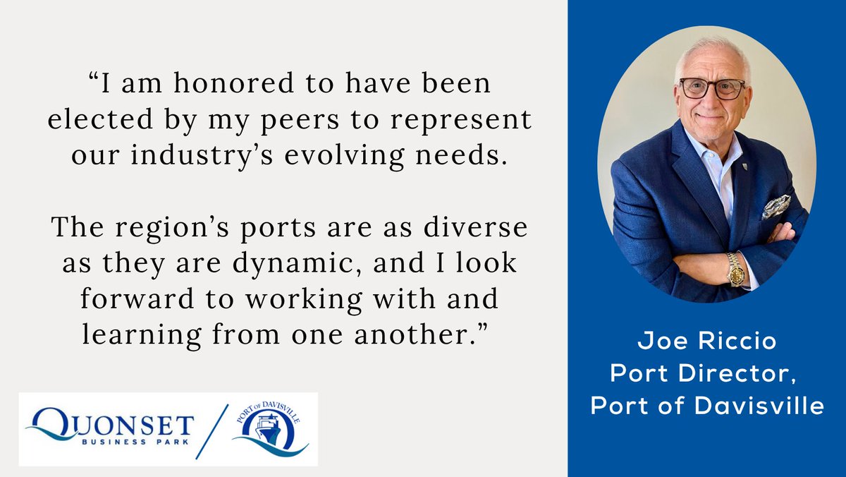 Exciting news! Port Director Joe Riccio has been elected to serve as president of the North Atlantic Ports Association, where he will lead critical conversations among member ports around trade, tariffs and maritime regulations.