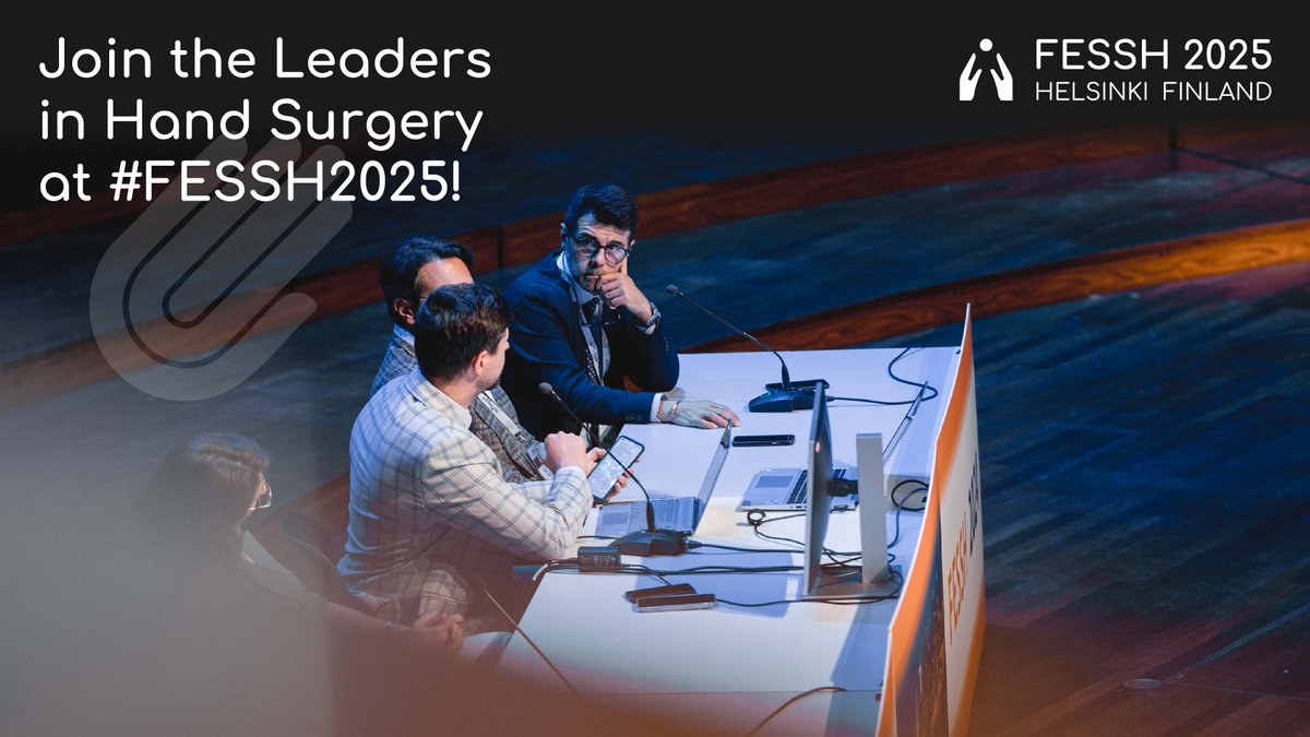 Who's coming to #FESSH2025? ✨
Hundreds of hand surgeons &amp; specialists from across Europe &amp; beyond are joining us!
Still haven’t registered? It’s not too late! Secure your spot before tickets sell out! 
🌐 fessh2025.com