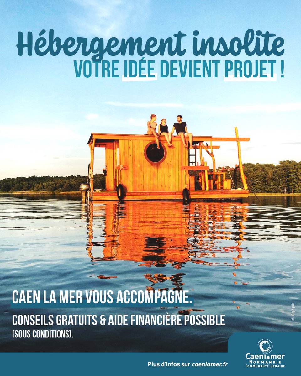 🛖 Un projet d’hébergement insolite à Caen la mer ?
Tiny house, cabane, lieu réhabilité…
On vous accompagne (et jusqu’à 10 000 € d’aide) pour le concrétiser !
👉 Infos : caennormandiedeveloppement.fr 
 02 14 37 29 59