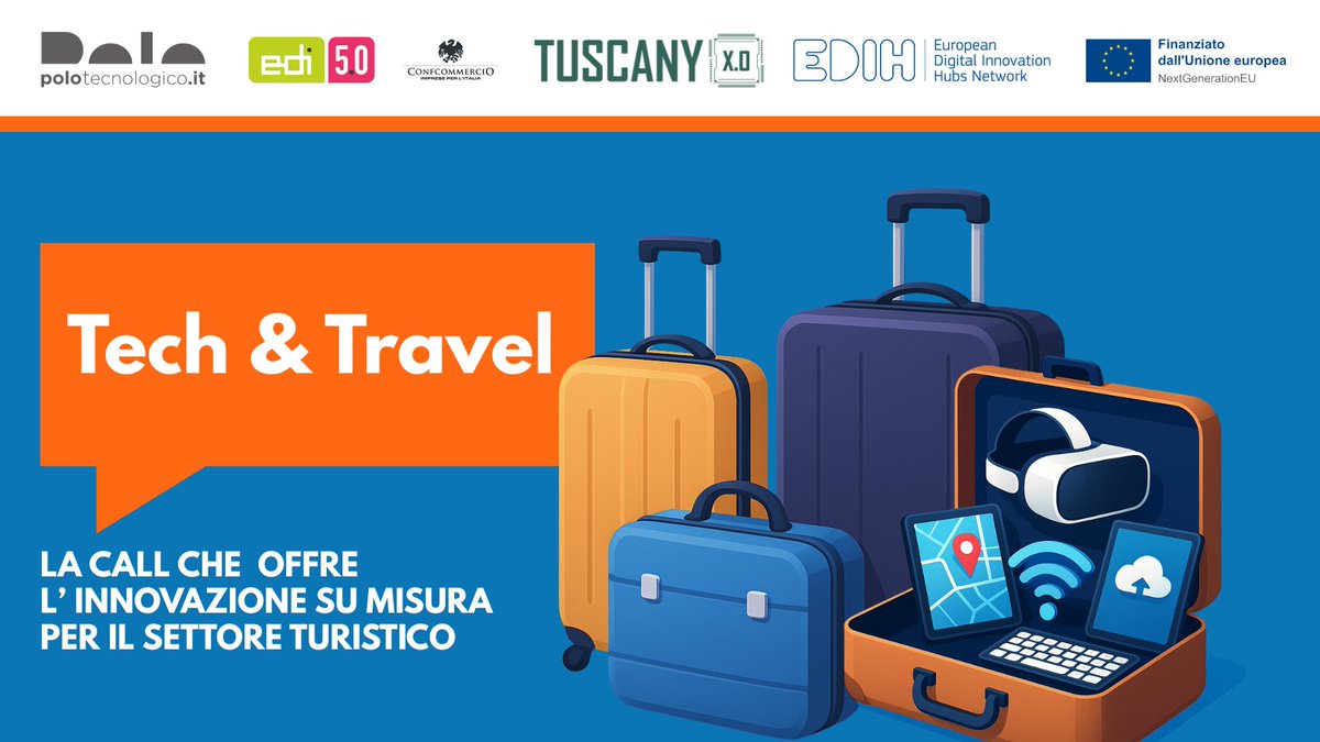 Sei una #PMI del turismo o dell’ospitalità?
Con Tuscany X.0, <a href="/PoloNavacchio/">Polo Tecnologico</a> ed EDI 5.0 (iniziativa di <a href="/Ediconfcom/">EDI Confcommercio</a>), puoi realizzare un percorso finanziato al 100% per affrontare le nuove sfide digitali e trovare soluzioni concrete.
Scopri di più 👉 tuscanyx.eu/2025/06/09/tec…