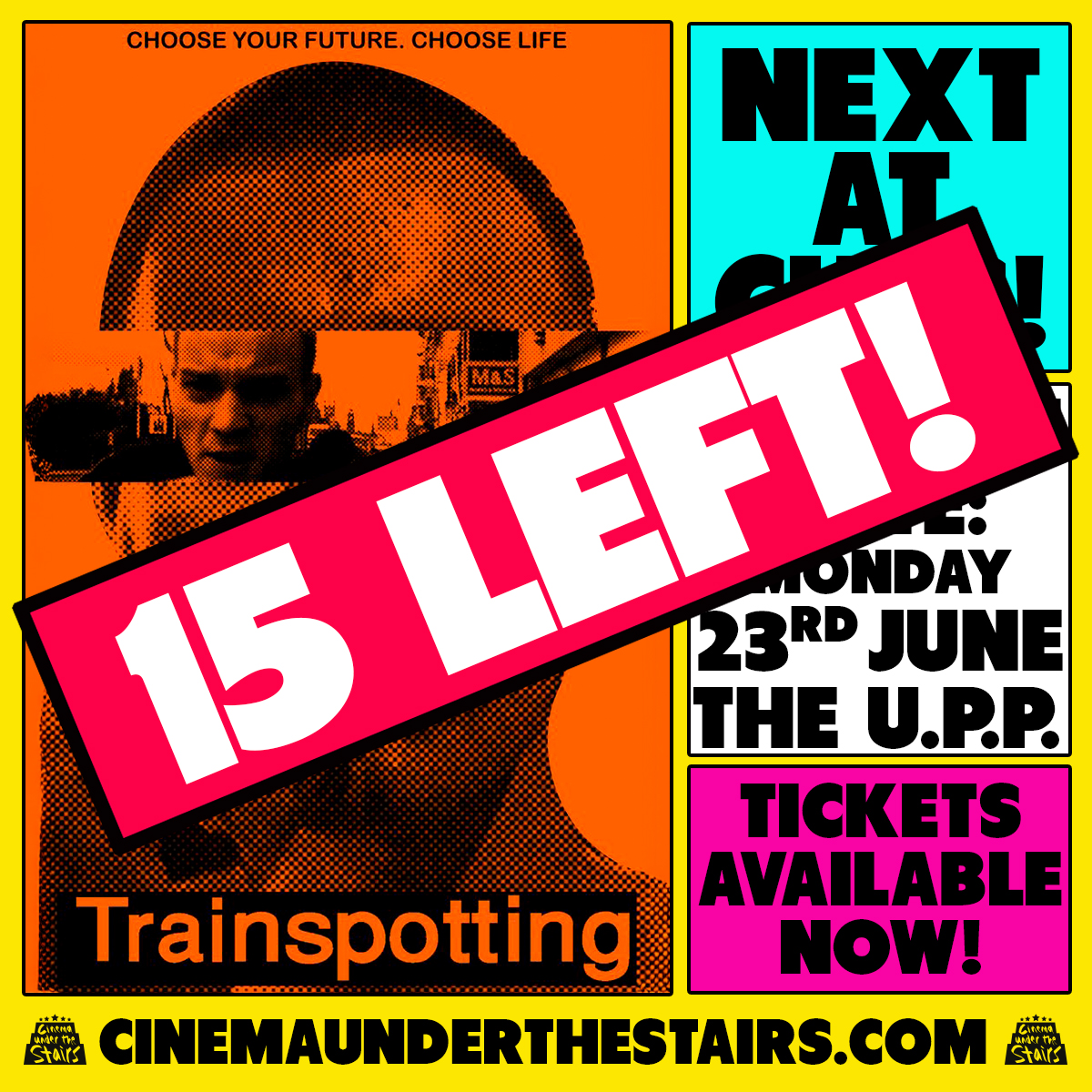 CineUnderStairs's tweet image. Hurry and don&apos;t miss out on another unforgettable CUTS night ! 
cinemaunderthestairs.com/whats-on/