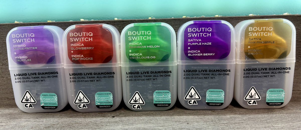 🔥 BOUTIQ BUNDLE DEAL 🔥$100
💨 2 X 2g Liquid Diamond Carts
🌬️ 1 Infused Pre-Roll
🌸 2g Exotic Indoor Pink Rozay