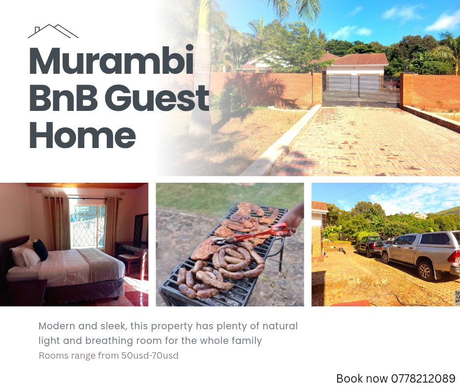 Book with Murambi BnB Guest Home and enjoy comfort, privacy and exclusive amenities!!

#Murambieast
#BestBnBinmutare
#mutare
#junecation
#Verycleanandserene

0778212089