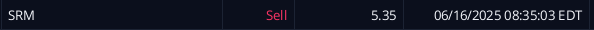 $SRM... I guess this is how you're suppose to run a tickers? Only in #Stockonomics. Links in Discord. See you soon.