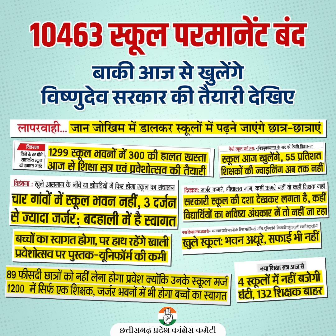 शाला से ज्यादा जरूरी मधुशाला है, शिक्षा से ज्यादा जरूरी शराब है, शिक्षकों से ज्यादा जरूरी शराबी है 
यही है विष्णुदेव सरकार