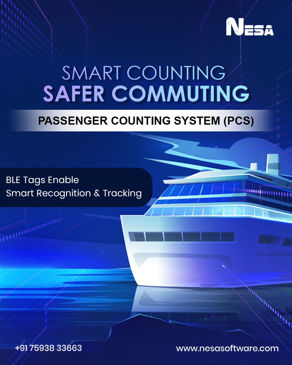 nesasoftware's tweet image. Smart commuting starts then! Nesa’s Passenger Counting System( PCS) uses BLE markers for real- time recognition &amp;amp; shadowing. Boost safety, optimise operations. 
91 73063 77006
nesasoftware.com 
#PCS #NesaSoftware #TechInnovation