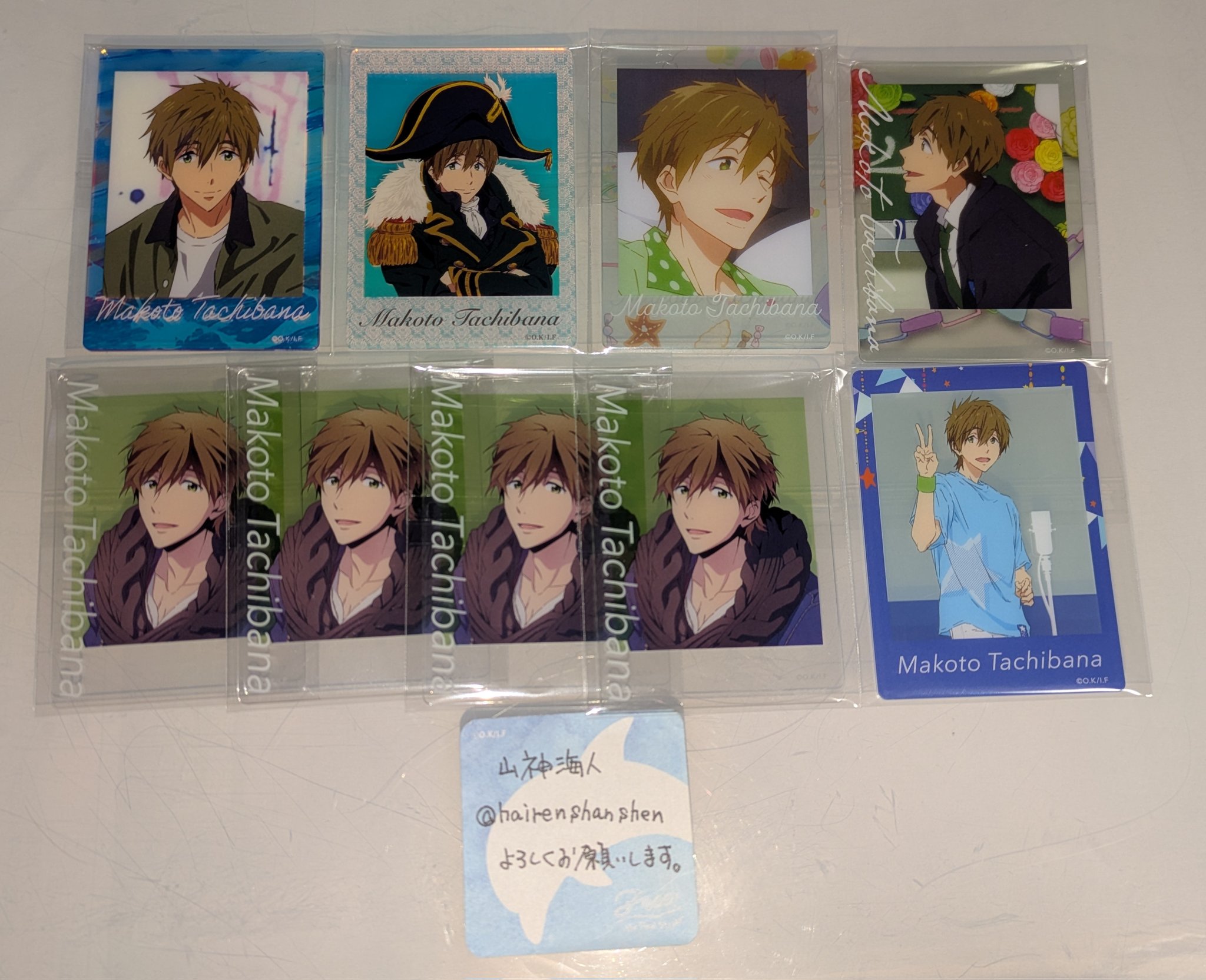 匿名配送】Free! 桐嶋郁弥 チェキ風クリアカード ① - メルカリ