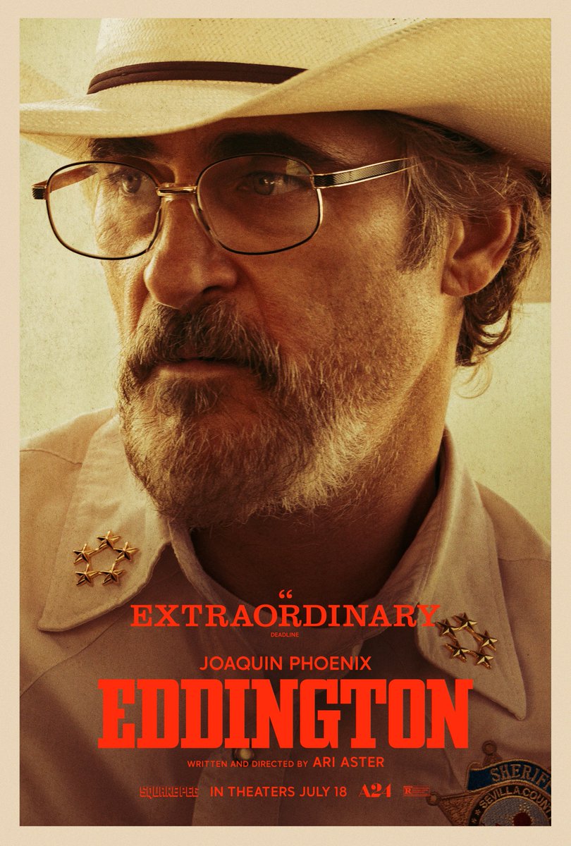 A24's tweet photo. Meet the good people of EDDINGTON. In theaters July 18. https://t.co/9sukLZgMet