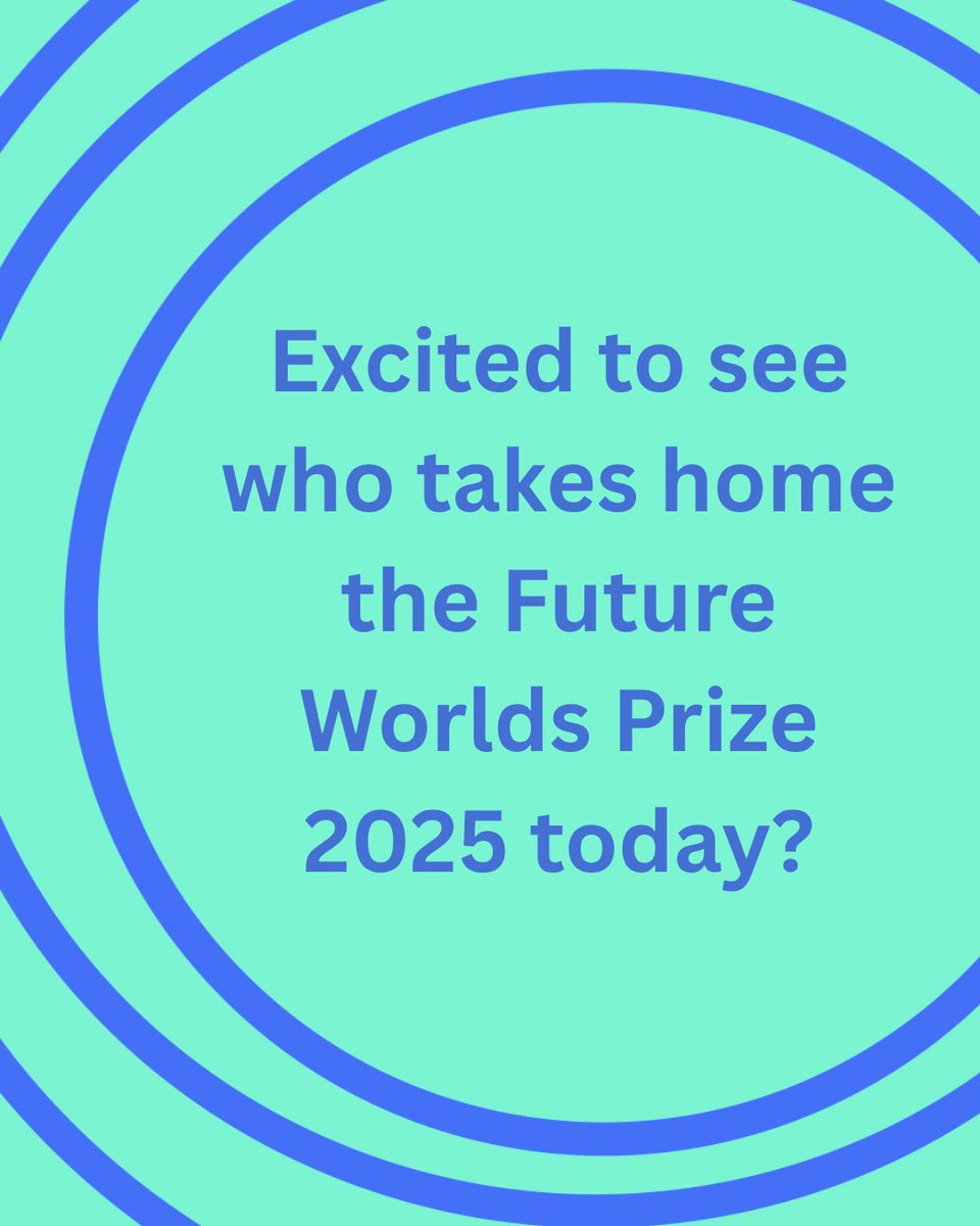 We’re gearing up for tonight’s exciting prize ceremony! Will we see you there? 

We’re so excited to celebrate with our fantastic #FutureWorldsPrize community and reveal the 2025 prize winner…✨