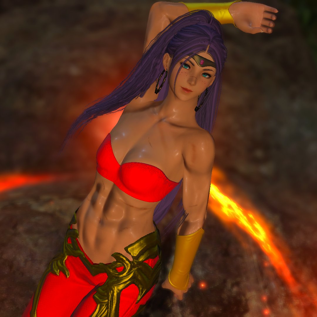 Been getting the itch to don the Shantae Glam back on for the casters ❤️‍🔥

#FFXIV / #Midlanders_Today / #Hyur / #ElementalDC / #GPOSERS