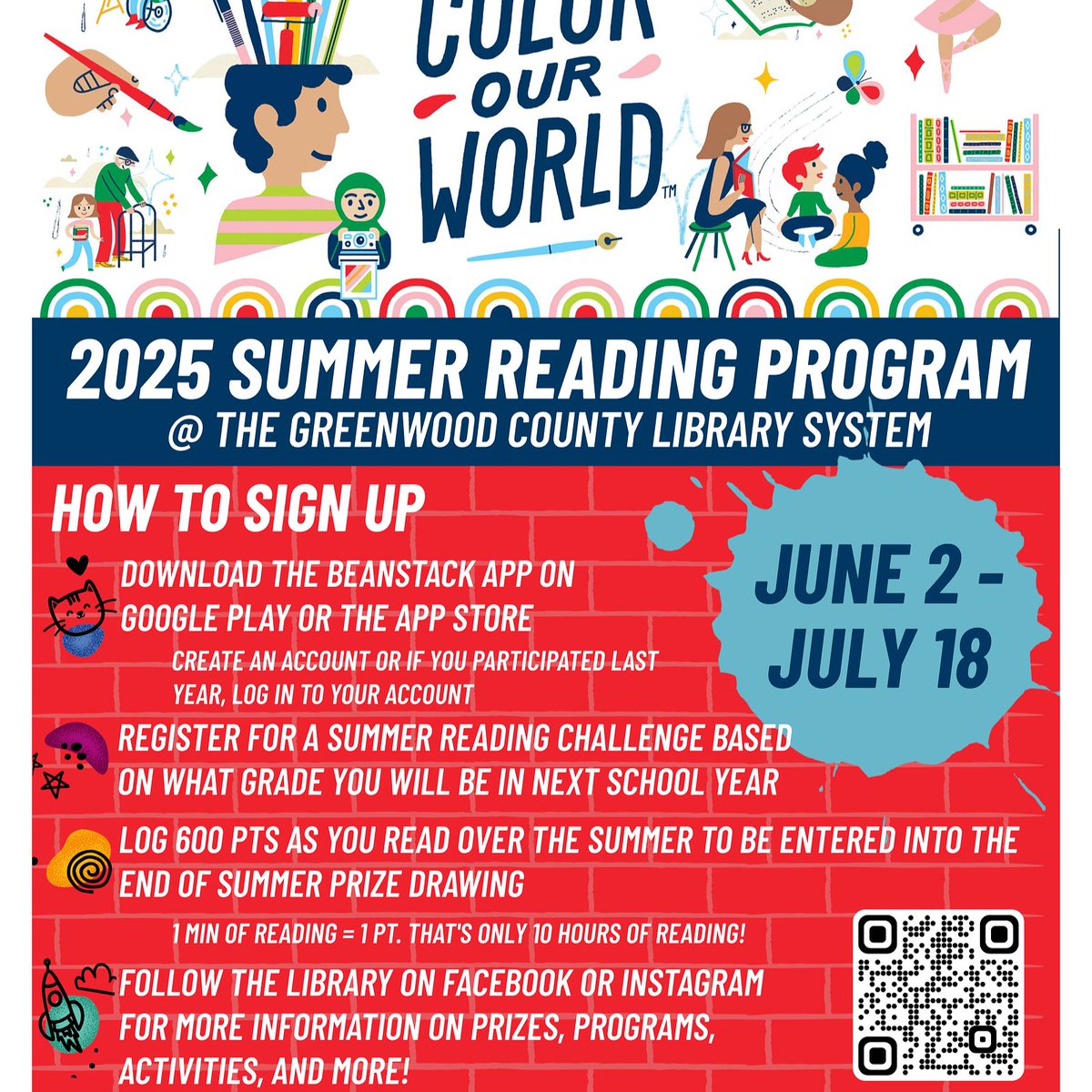The Greenwood County Library is currently hosting a 2025 Summer Reading Program for children in our community. To find out more information about the summer reading program, follow the Greenwood County Library on their Facebook or Instagram page or visit greenwoodcountylibrary.org.