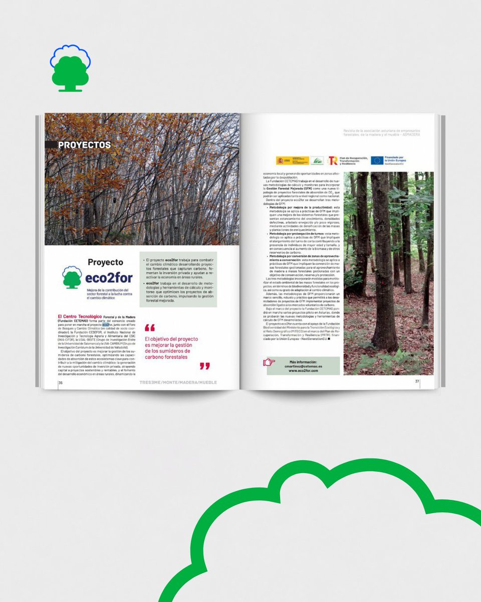 eco2for_fb's tweet image. La #RevistaTreseme de la Asociación @Asmadera_ nos hace un hueco para contar qué estamos haciendo en #eco2for y charla con el equipo de @CETEMAS.

Si quieres leer el reportaje completo, haz clic aquí 👉 eco2for.com/reportaje-eco2…