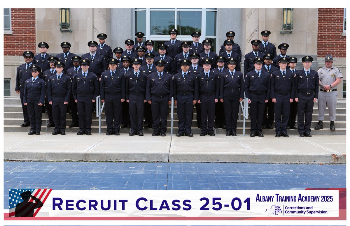 Congratulations to Recruit Class 2025-01 who graduated on June 13, 2025. DC Ayotte gave the keynote address. The 40 Correction Officer graduates will now head to on-the-job-training at their direct placement facility, thanks to the Department’s current Recruitment Initiative.