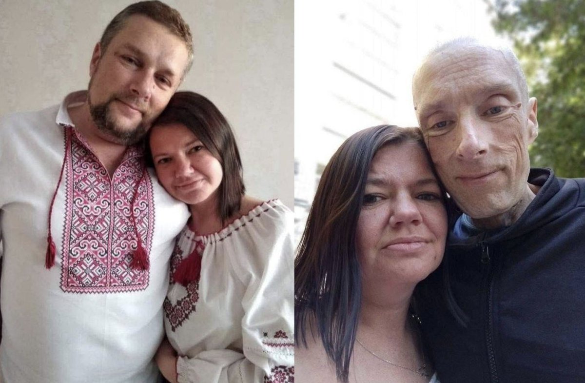 How Russia treats Ukrainian POWs. Here is Alexandr Shestovsky, before and after three years in captivity. facebook.com/OlenaZolota/po…