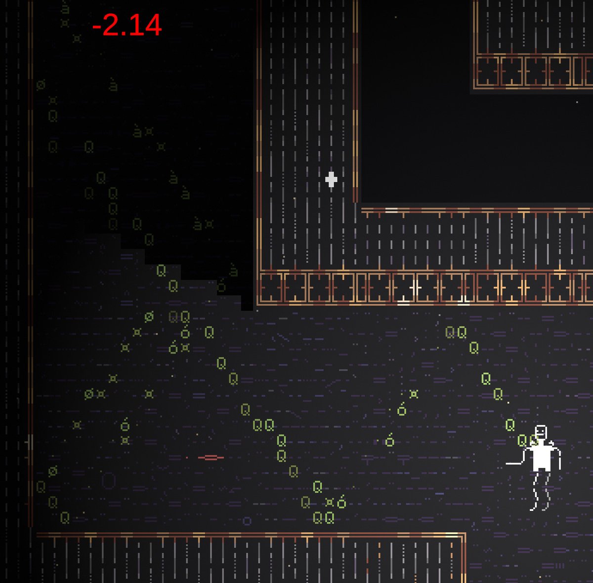 pants_bad's tweet photo. Particle effects drawn entirely in ASCII characters! How? The position and velocities of underlying particles are tracked and sub-emitters draw ASCII chars at positions locked to a grid. #gamedev #indiedev #unity3d #indiegame #indiegamedev #programming https://t.co/CiRyL1BVwA